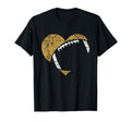 Football Heart Cutout Gold White Team T-Shirt - Fun Novelty Design Unisex - T-Shirt, Sweatshirt, Hoodie
