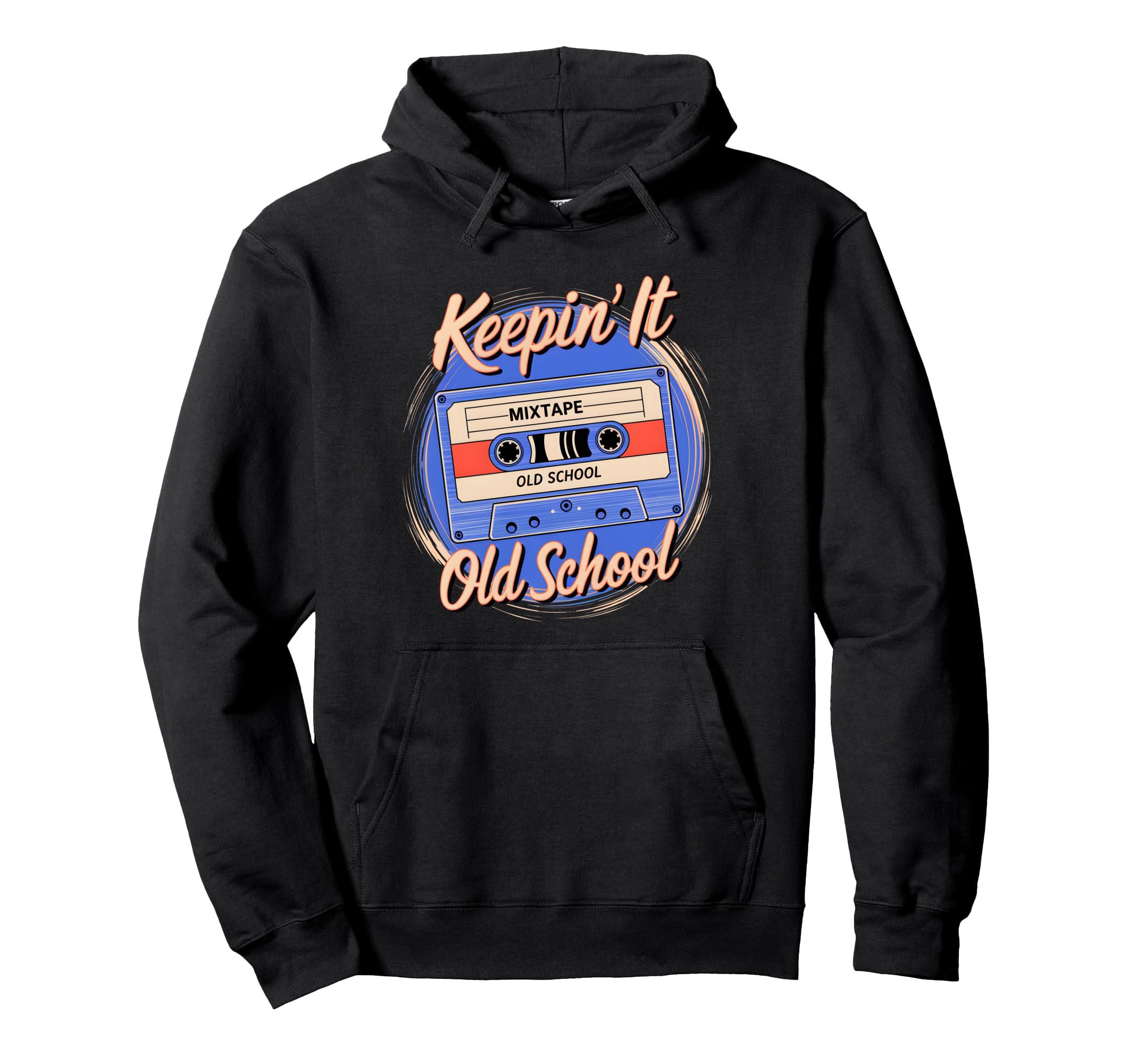 Old School Hip Hop 80S 90S Cassette Hoodie - Custom Art Print for Adults - T-Shirt, Sweatshirt, Hoodie