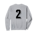 Number 2 Backside 80S 90S Team Sweatshirt - Custom Art Print for Adults - T-Shirt, Sweatshirt, Hoodie