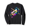 Splash Art Cassette Player Music Sweatshirt - Unique Graphic Men Women - T-Shirt, Sweatshirt, Hoodie