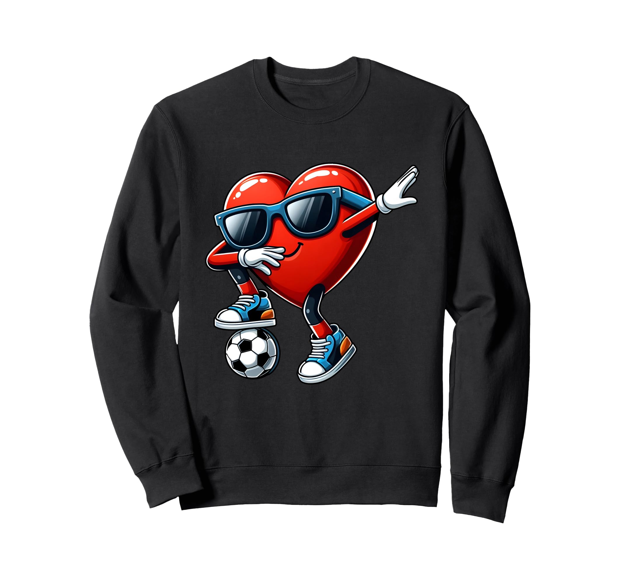 Valentines Day Heart Dabbing Heart Sweatshirt - Custom Art Print Unisex - T-Shirt, Sweatshirt, Hoodie