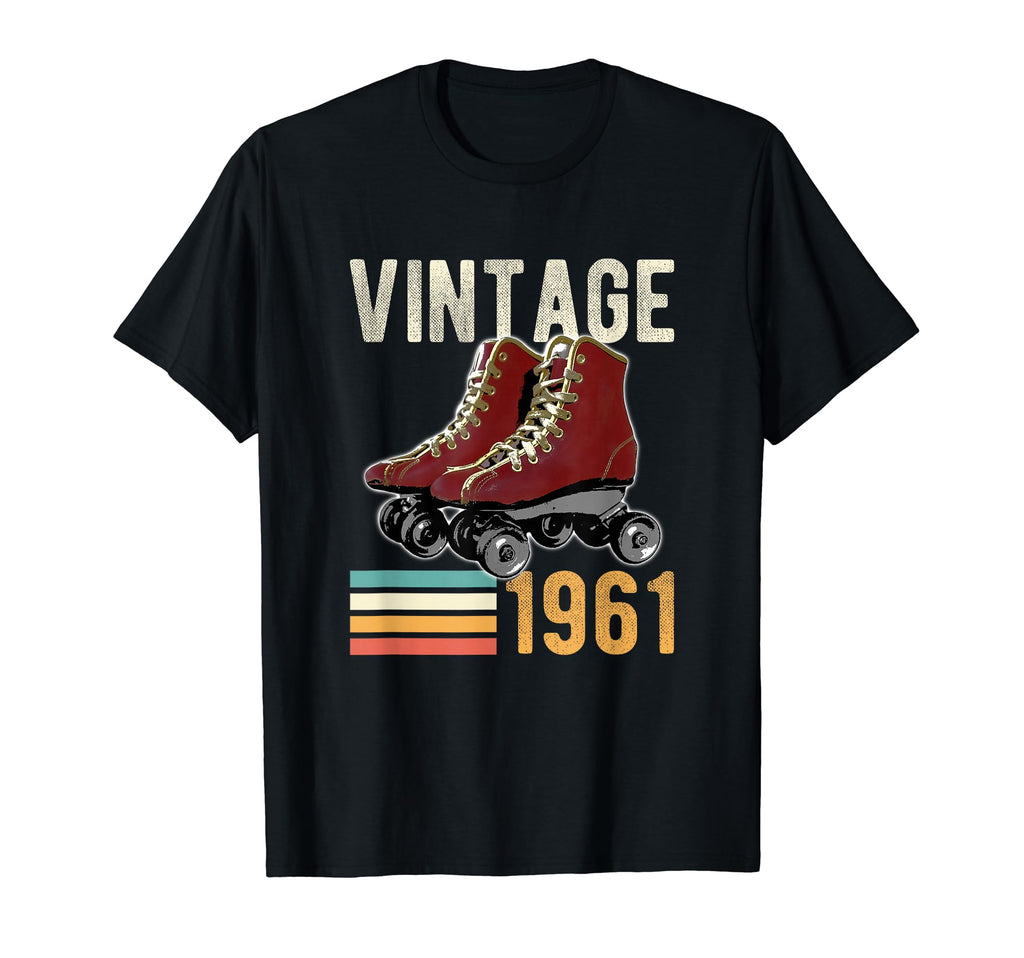 Funny 1961 Roller Skate 62Nd Birthday 62 T-Shirt - Unique Graphic Unisex - T-Shirt, Sweatshirt, Hoodie