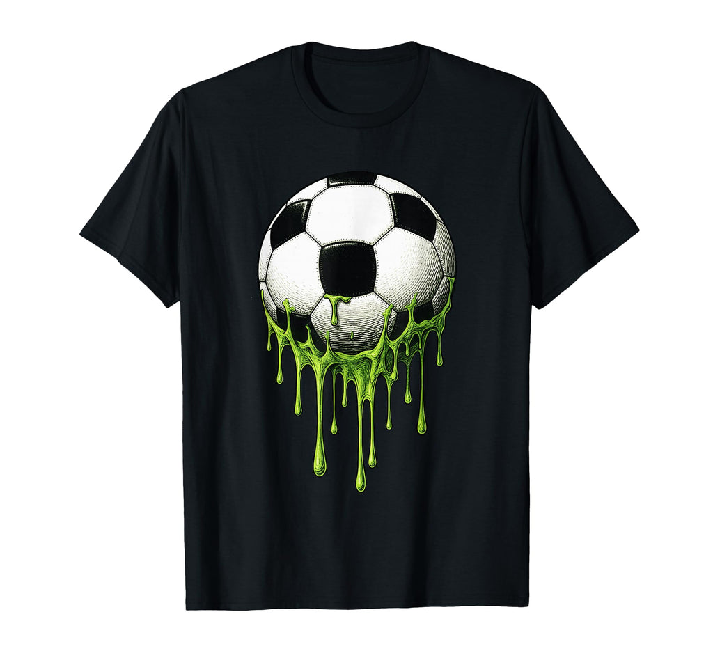 Colorful Green Soccer Drip Sports T-Shirt - Aesthetic Graphic Unisex - T-Shirt, Sweatshirt, Hoodie