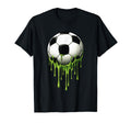 Colorful Green Soccer Drip Sports T-Shirt - Aesthetic Graphic Unisex - T-Shirt, Sweatshirt, Hoodie