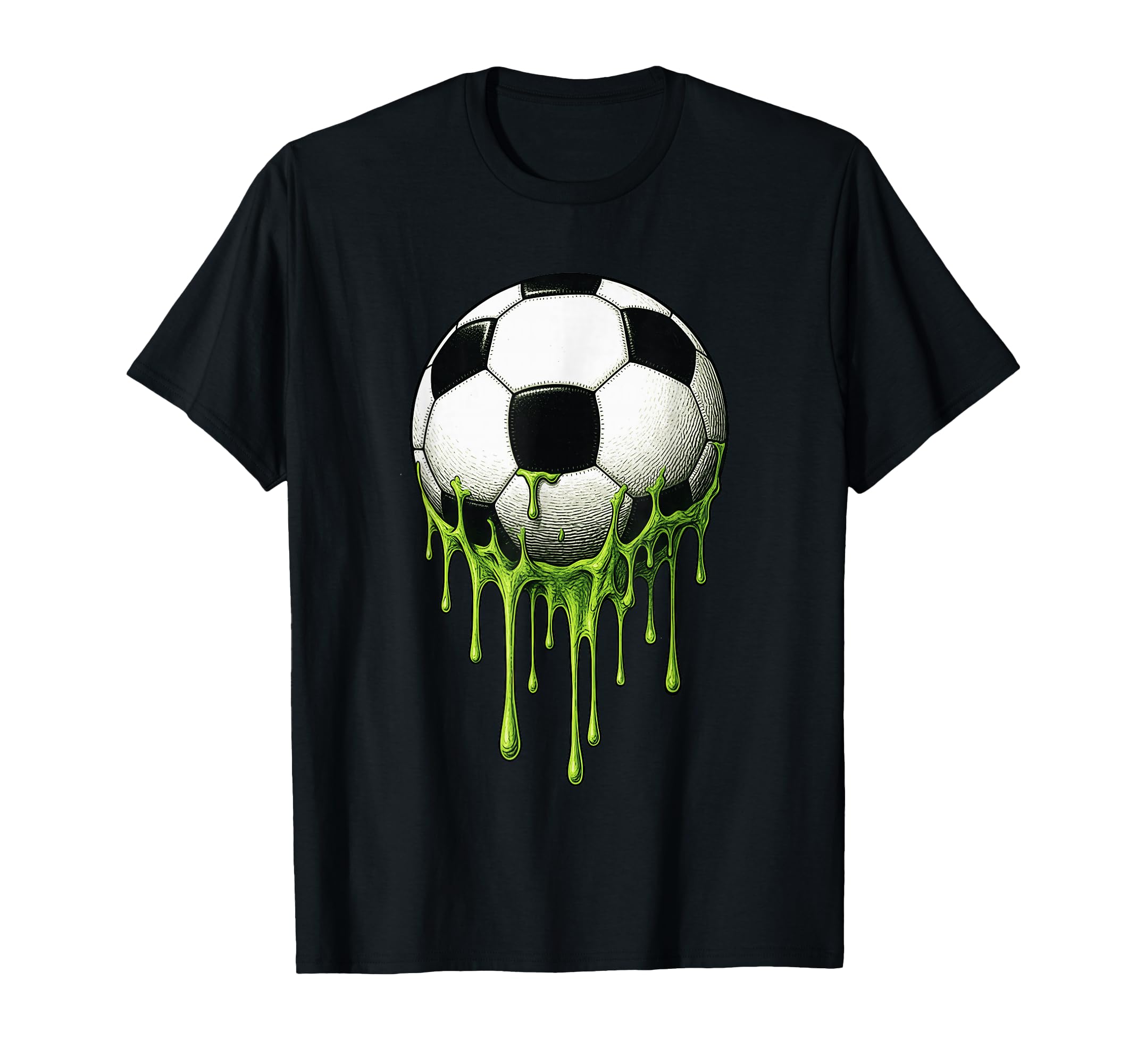 Colorful Green Soccer Drip Sports T-Shirt - Aesthetic Graphic Unisex - T-Shirt, Sweatshirt, Hoodie