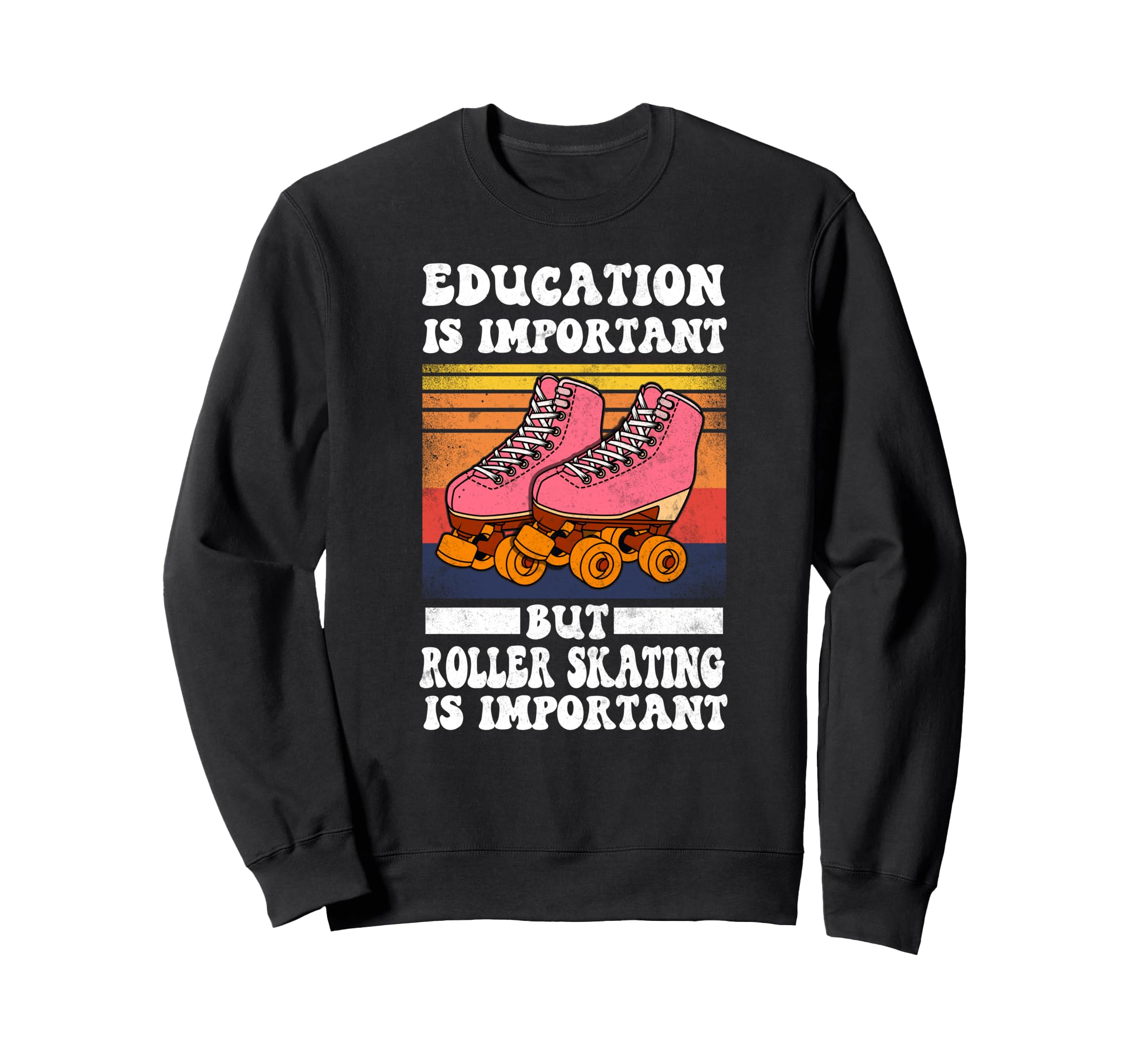 Roller Skating Skate 1970S Sweatshirt - Unique Graphic Unisex - T-Shirt, Sweatshirt, Hoodie