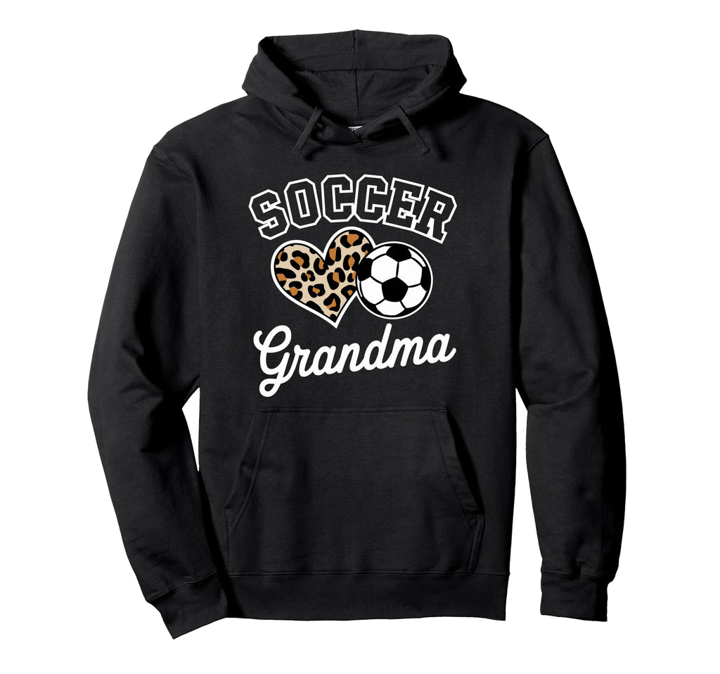 Soccer Grandma Funny Leopard Heart Hoodie - Aesthetic Graphic Men Women - T-Shirt, Sweatshirt, Hoodie