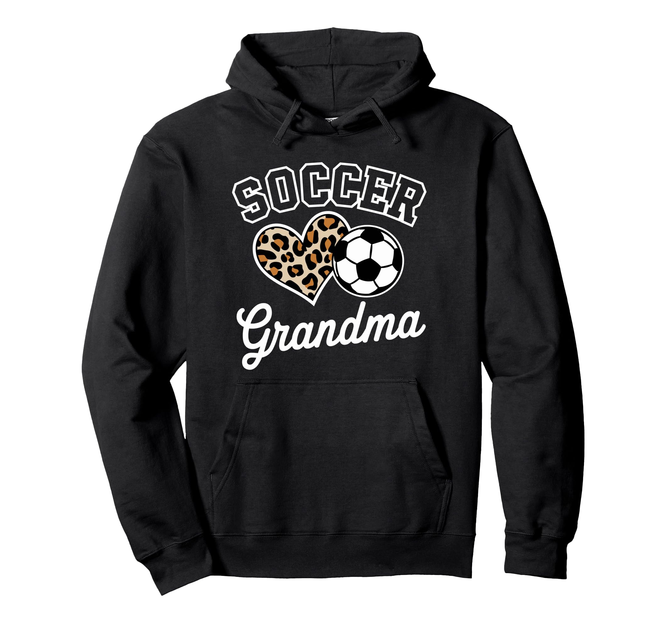Soccer Grandma Funny Leopard Heart Hoodie - Aesthetic Graphic Men Women - T-Shirt, Sweatshirt, Hoodie