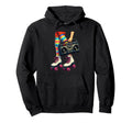 Old School Hip Hop Roller Skates Hoodie - Fun Novelty Design Men Women - T-Shirt, Sweatshirt, Hoodie