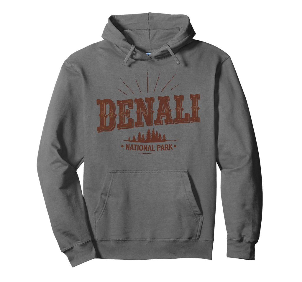 Denali Est 1917 Alaska National Park Hoodie - Trendy Graphic Unisex - T-Shirt, Sweatshirt, Hoodie