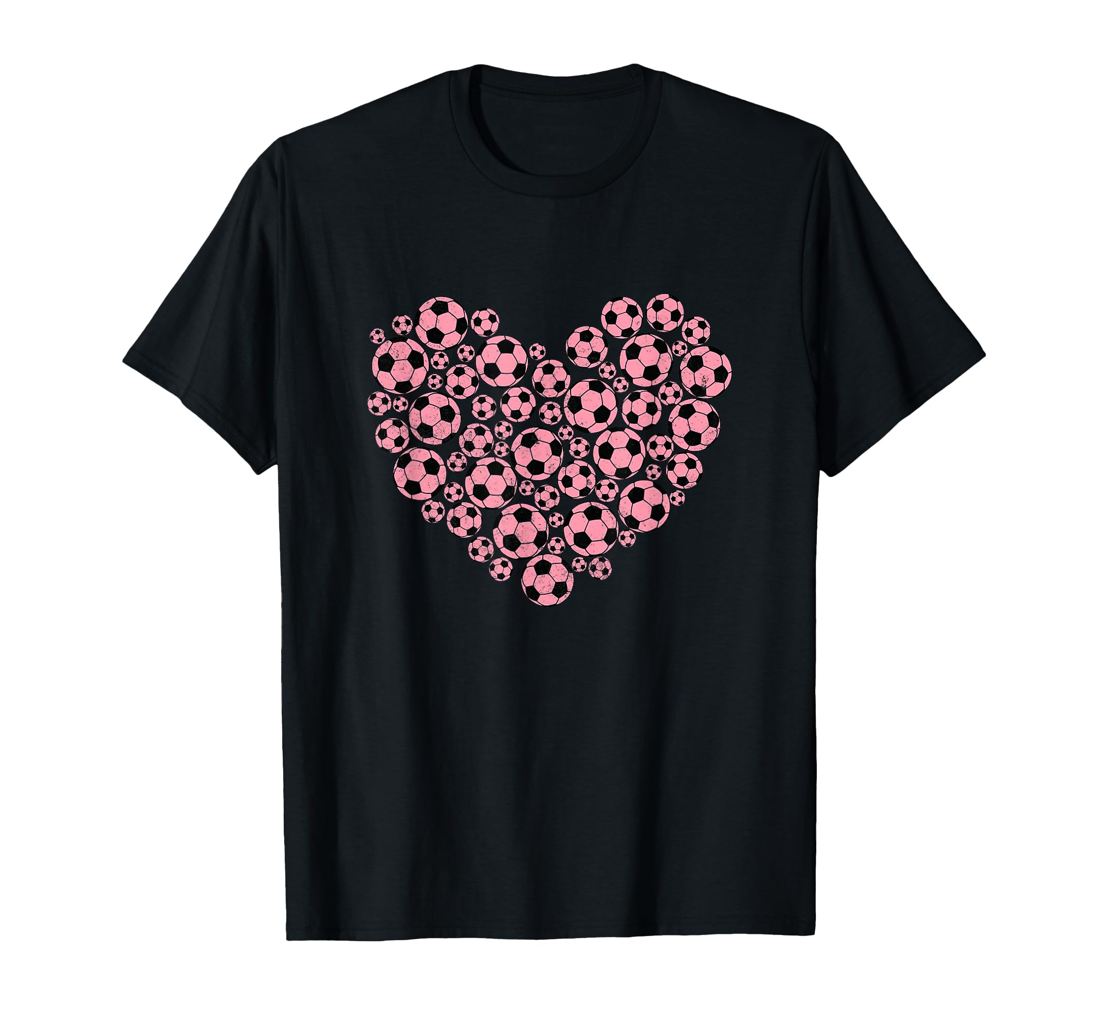 Heart Shape Soccer Lover Football Womens T-Shirt - Graphic Print for Adults - T-Shirt, Sweatshirt, Hoodie
