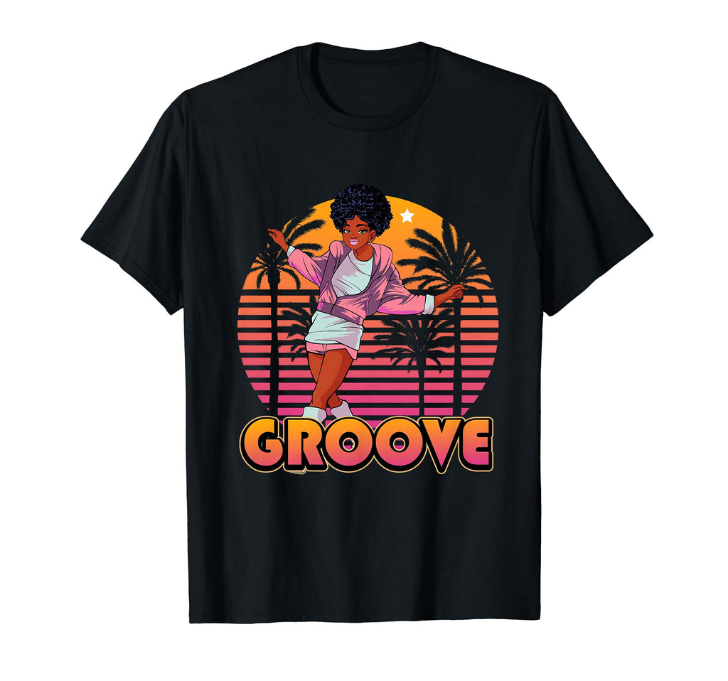 Afro Groove Roller Skate 80S 70S Disco T-Shirt - Novelty Apparel Unisex - T-Shirt, Sweatshirt, Hoodie