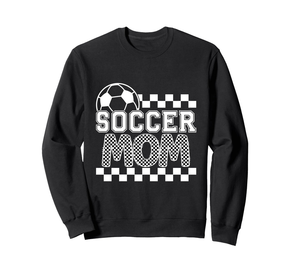 Soccer Mom Checker Checkered Sweatshirt - Trendy Graphic for Adults - T-Shirt, Sweatshirt, Hoodie