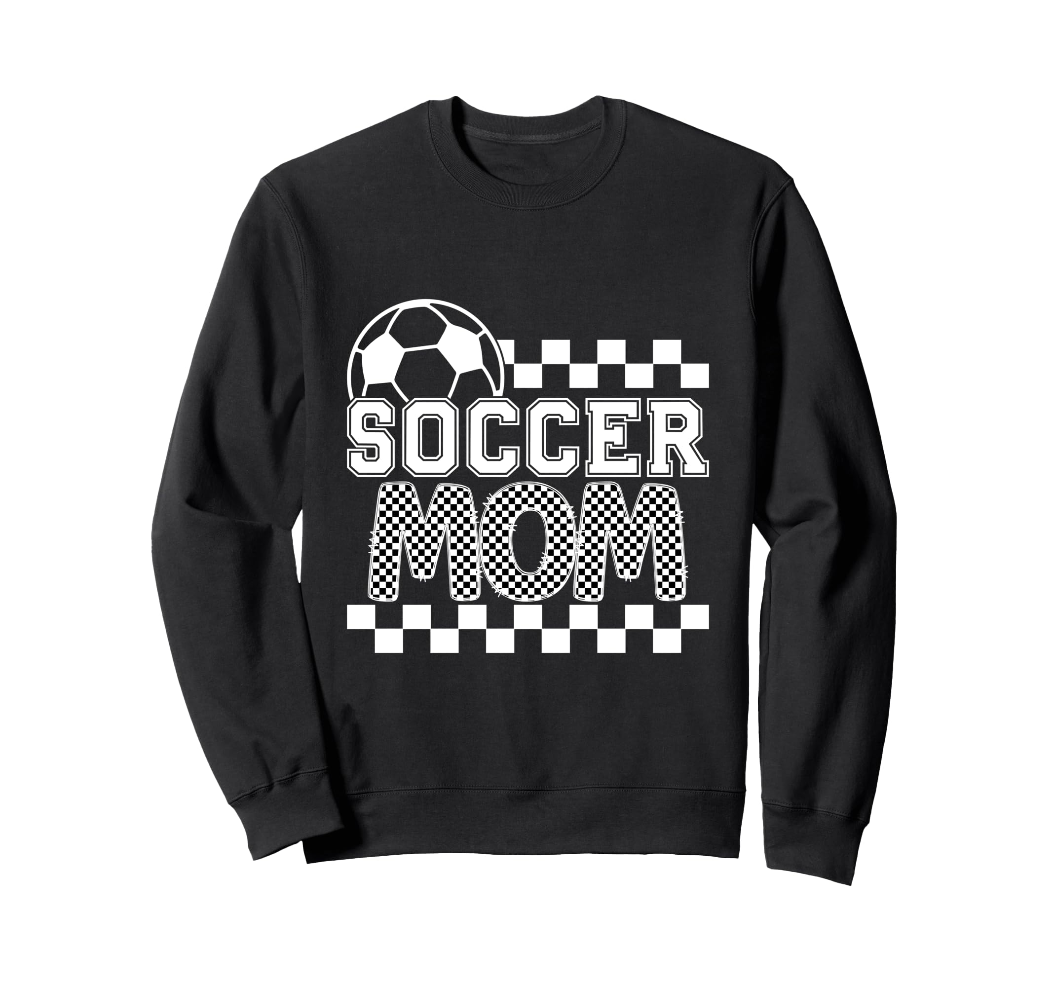 Soccer Mom Checker Checkered Sweatshirt - Trendy Graphic for Adults - T-Shirt, Sweatshirt, Hoodie