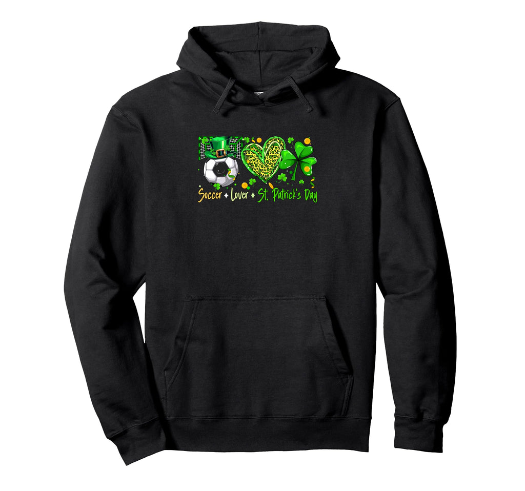 Soccer Lover St Patricks Day Player Hoodie - Unique Graphic for Adults - T-Shirt, Sweatshirt, Hoodie