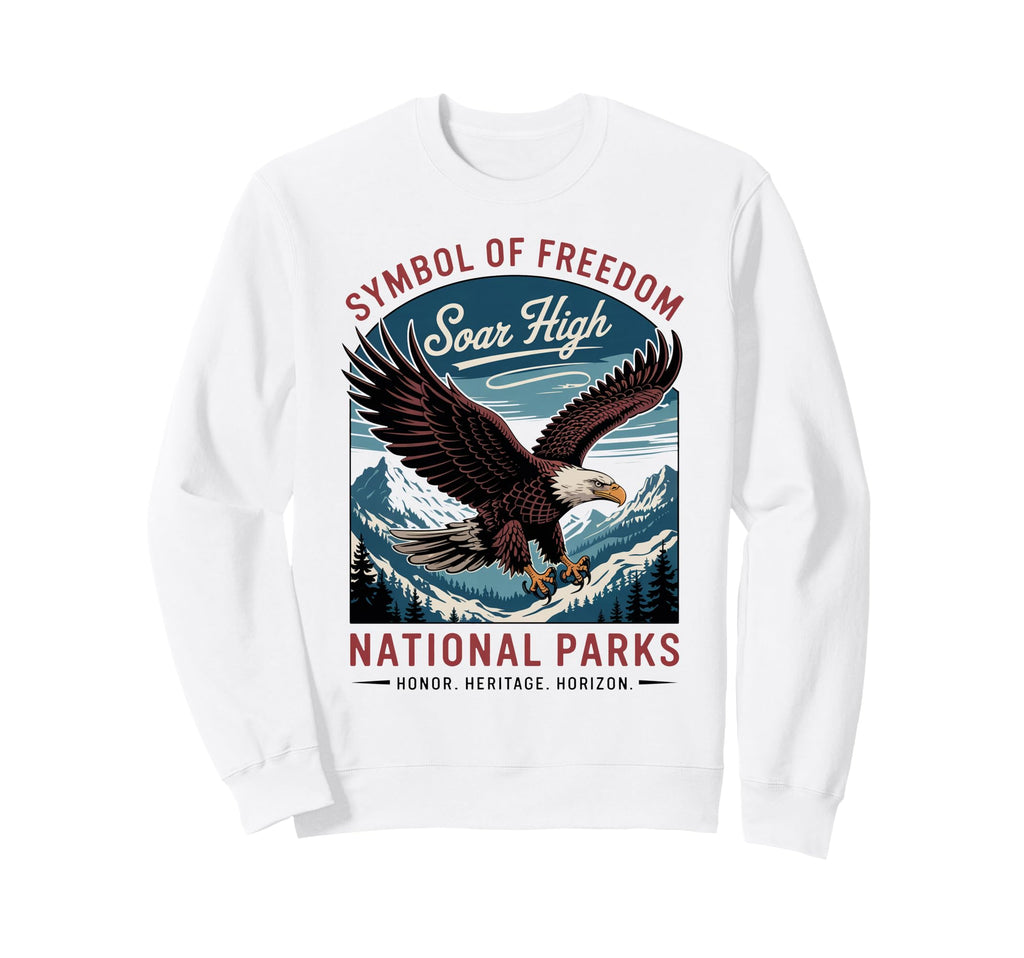Patriotic American Usa Eagle National Sweatshirt - Unique Graphic Unisex - T-Shirt, Sweatshirt, Hoodie