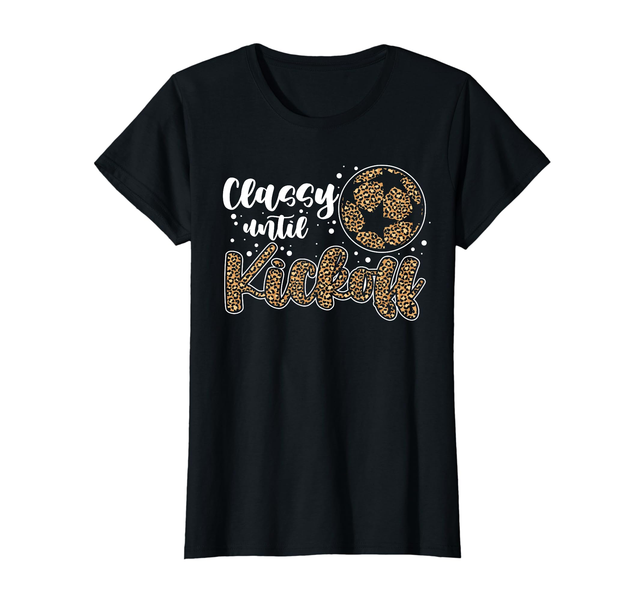 Funny Soccer Lover Leopard Pattern T-Shirt - Aesthetic Graphic Unisex - T-Shirt, Sweatshirt, Hoodie