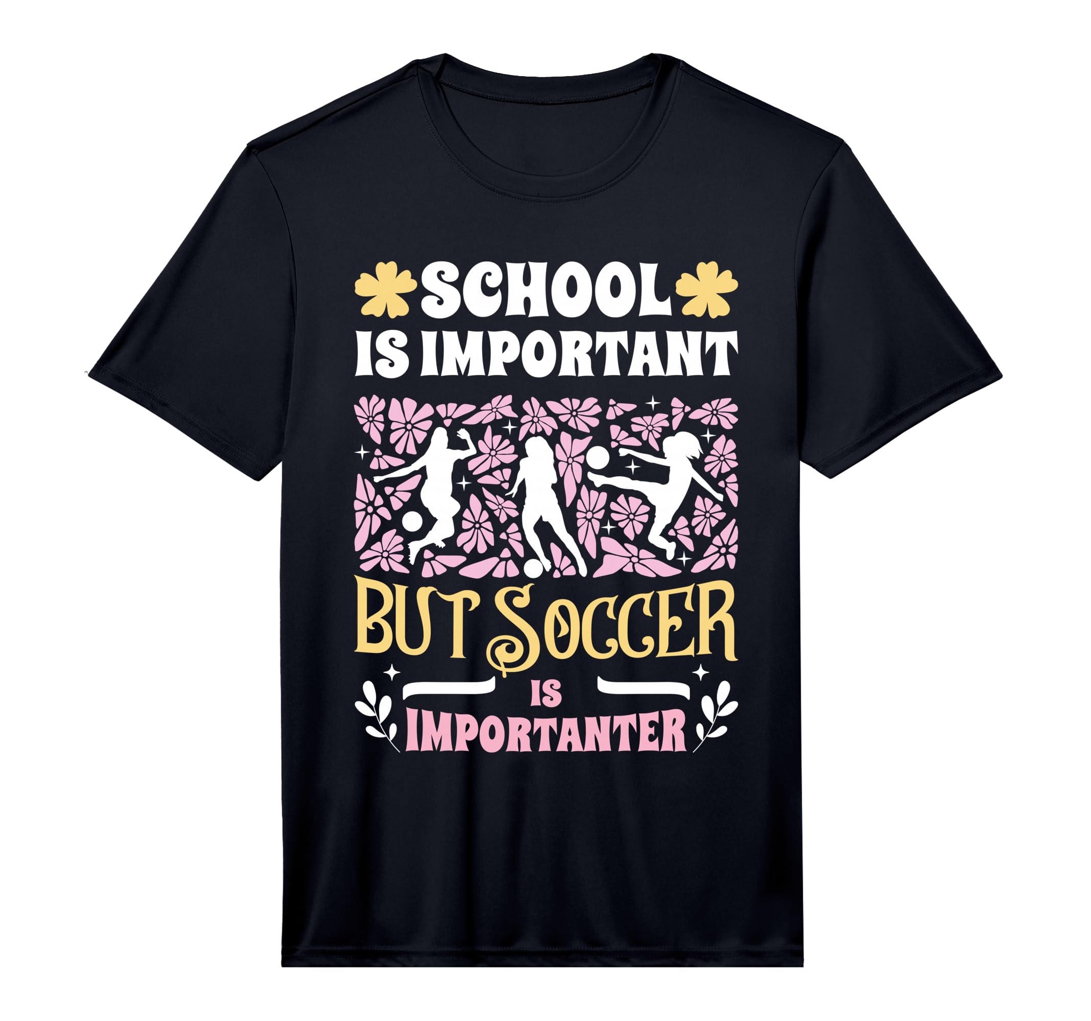 School Is Important Soccer Is T-Shirt - Casual Everyday Wear Men Women - T-Shirt, Sweatshirt, Hoodie
