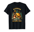 Camping Forest Tent Campfire Redwood T-Shirt - Streetwear Style Men Women - T-Shirt, Sweatshirt, Hoodie