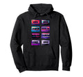 Cassette Music Tapes Grid 80S 90S Hoodie - Unique Graphic Unisex - T-Shirt, Sweatshirt, Hoodie