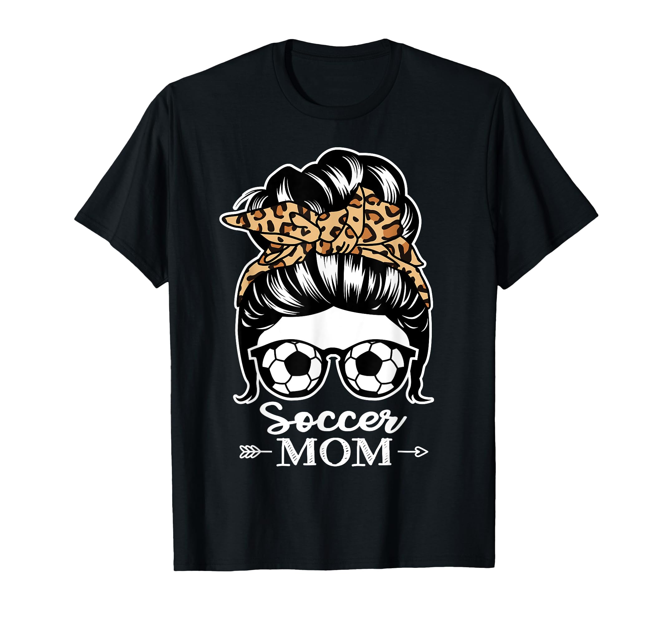 Soccer Mom Messy Bun Hair Funny T-Shirt - Casual Everyday Wear Unisex - T-Shirt, Sweatshirt, Hoodie
