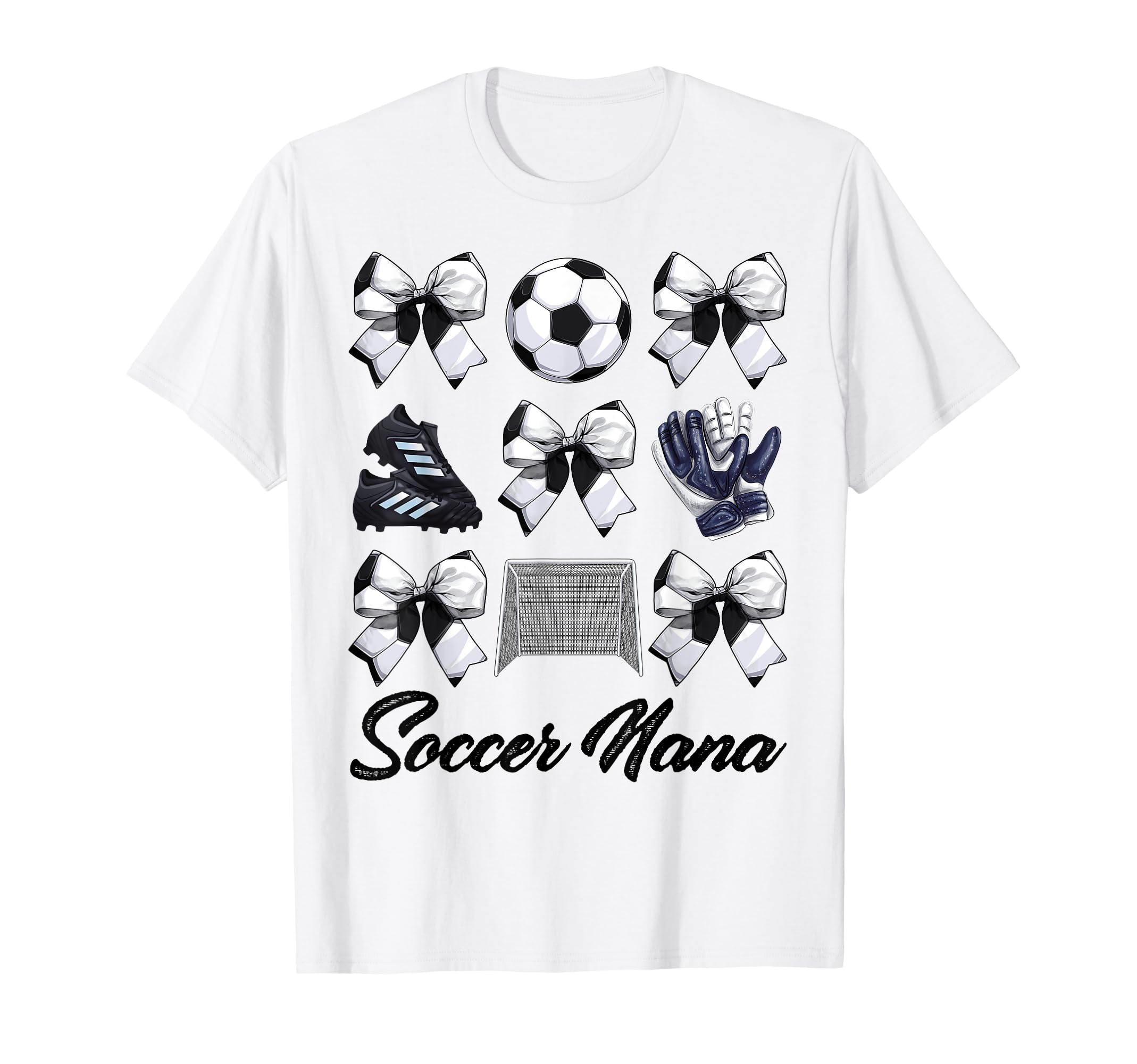 Soccer Nana Bow Soccer Mom Mommy T-Shirt - Aesthetic Graphic Unisex - T-Shirt, Sweatshirt, Hoodie