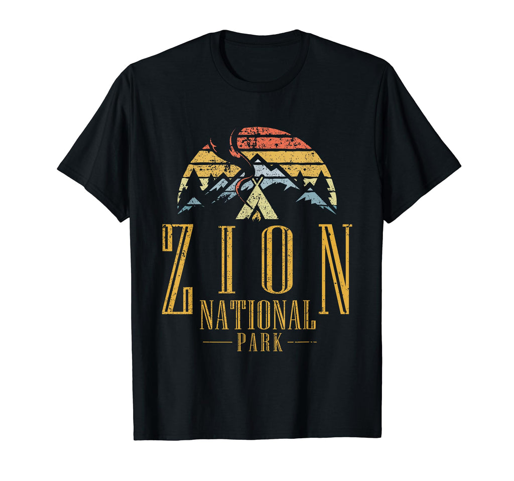 Zion National Park Campground Campfire T-Shirt - Novelty Apparel for Adults - T-Shirt, Sweatshirt, Hoodie
