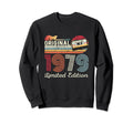 Original 1979 Birthday Guitar Sweatshirt - Streetwear Style for Adults - T-Shirt, Sweatshirt, Hoodie