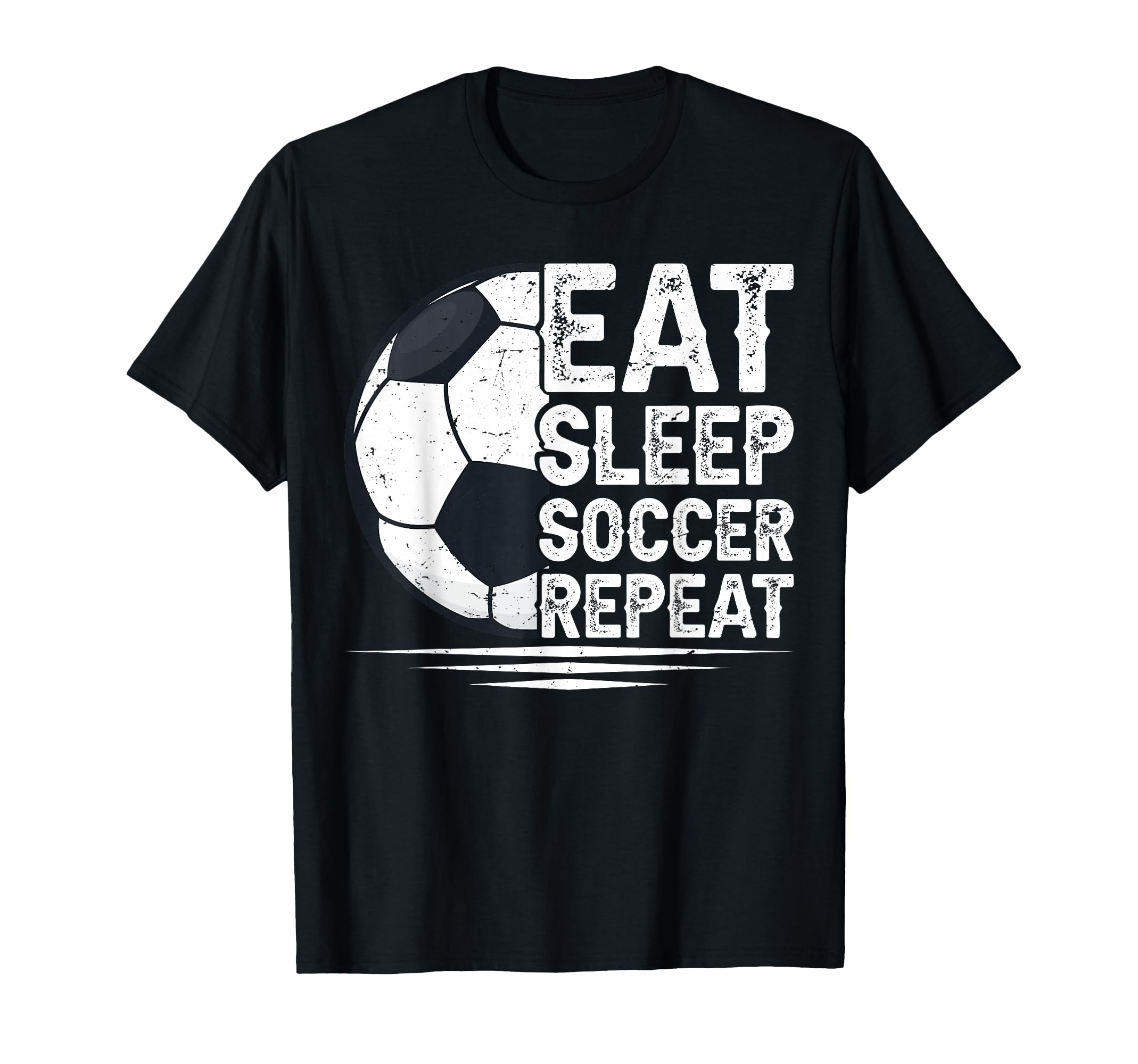 Eat Sleep Soccer Repeat Soccer Player T-Shirt - Custom Art Print Unisex - T-Shirt, Sweatshirt, Hoodie