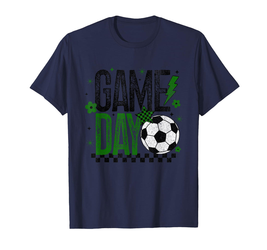 Game Day Soccer Season Black Green T-Shirt - Casual Everyday Wear Unisex - T-Shirt, Sweatshirt, Hoodie
