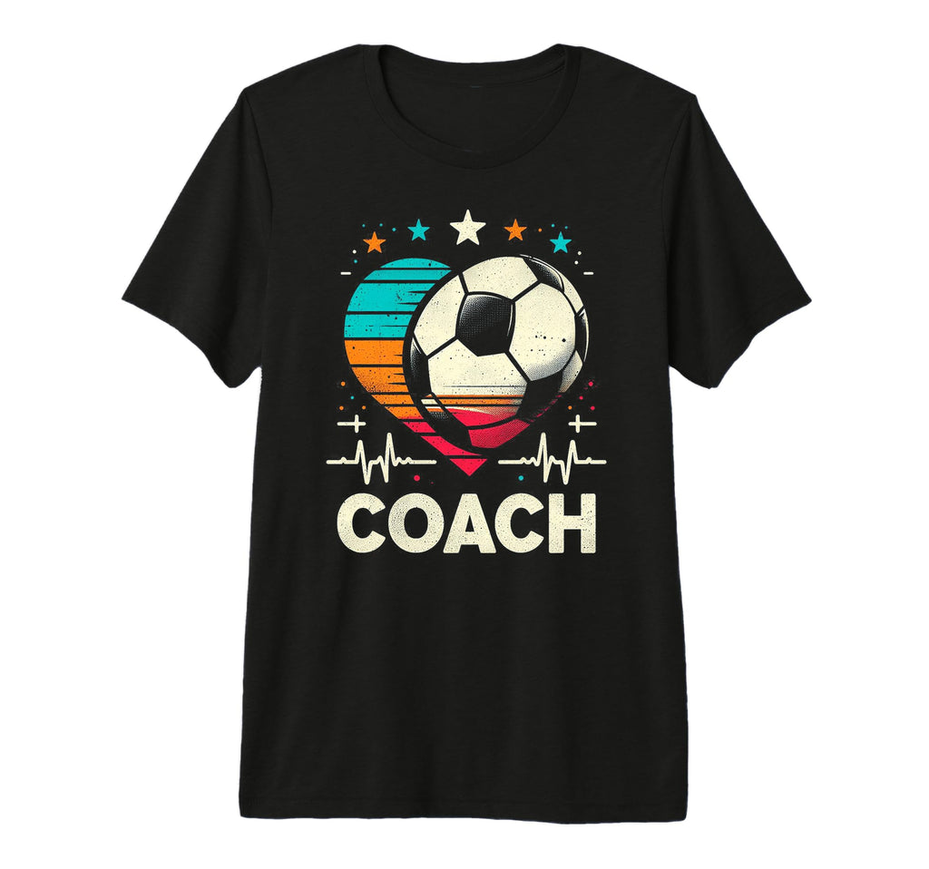 Soccer Coach Training Heart Beat T-Shirt - Custom Art Print Men Women - T-Shirt, Sweatshirt, Hoodie