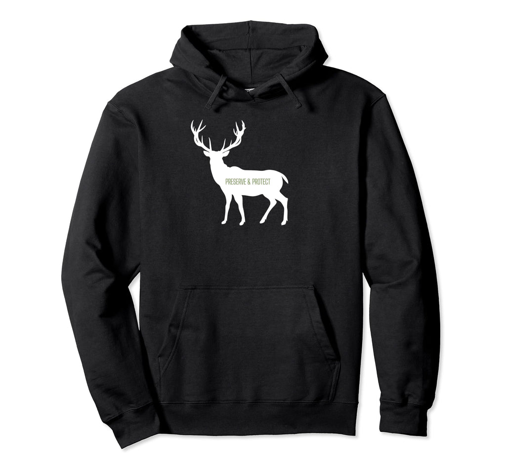 Preserve Protect Deer Silhouette Save Hoodie - Minimalist Print Unisex - T-Shirt, Sweatshirt, Hoodie