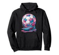 Soccer Ball Drip Ice Cream Drip Game Hoodie - Unique Graphic for Adults - T-Shirt, Sweatshirt, Hoodie