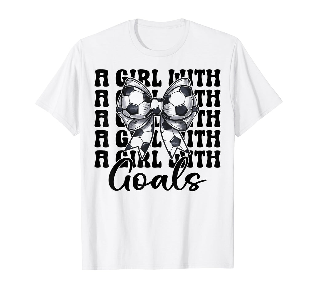 Womens Coquette Bow Soccer Player T-Shirt - Custom Art Print Men Women - T-Shirt, Sweatshirt, Hoodie