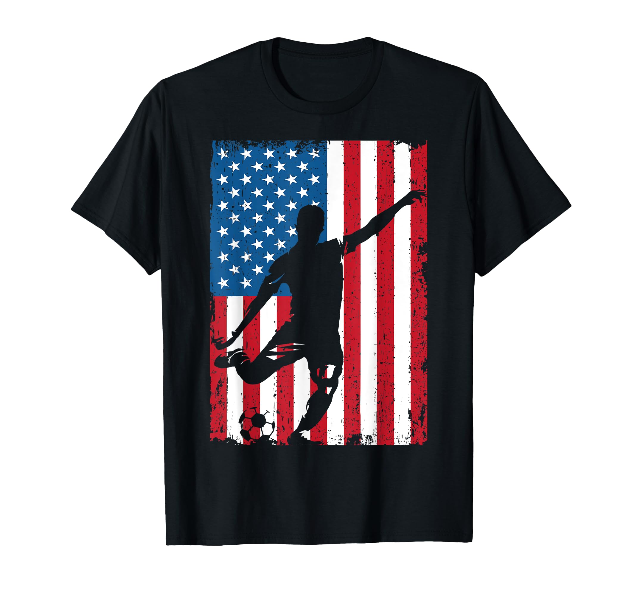 Usa Soccer Football American Flag T-Shirt - Fun Novelty Design Unisex - T-Shirt, Sweatshirt, Hoodie