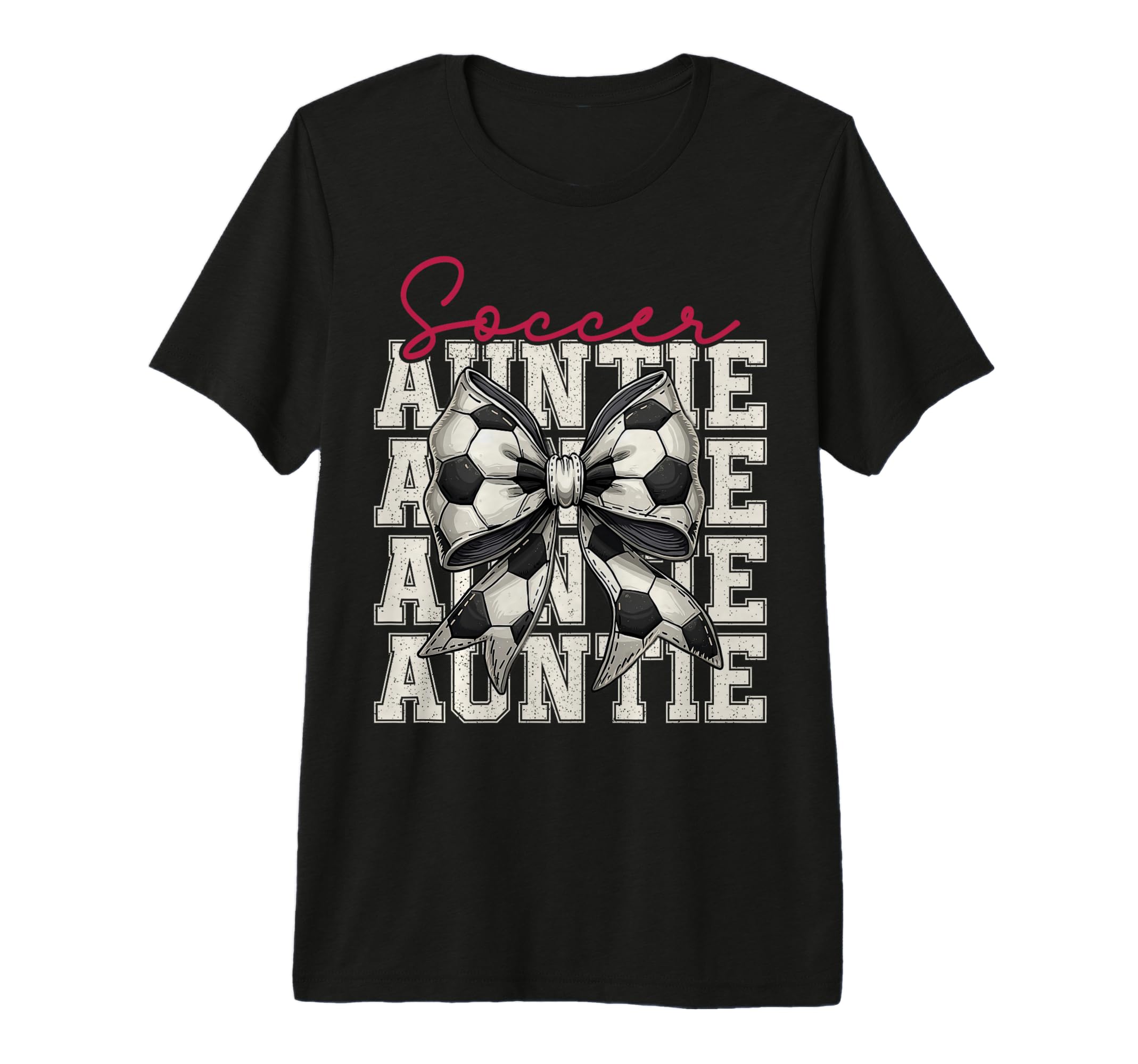 Soccer Auntie Funny Coquette Bow T-Shirt - Unique Graphic for Adults - T-Shirt, Sweatshirt, Hoodie