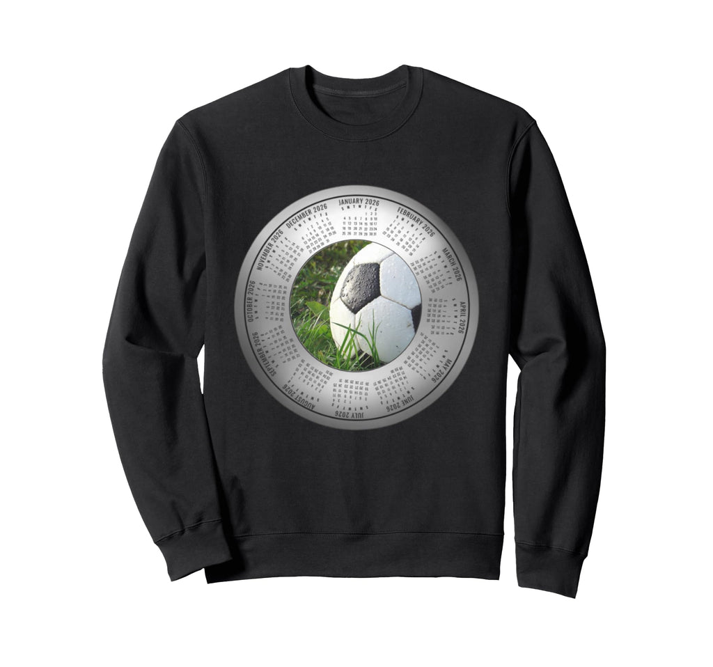 2026 Calendar Soccer Ball Players Sweatshirt - Aesthetic Graphic Unisex - T-Shirt, Sweatshirt, Hoodie