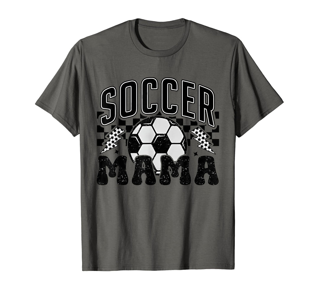 Checkered Soccer Mama Soccer Mom Soccer T-Shirt - Trendy Graphic Men Women - T-Shirt, Sweatshirt, Hoodie