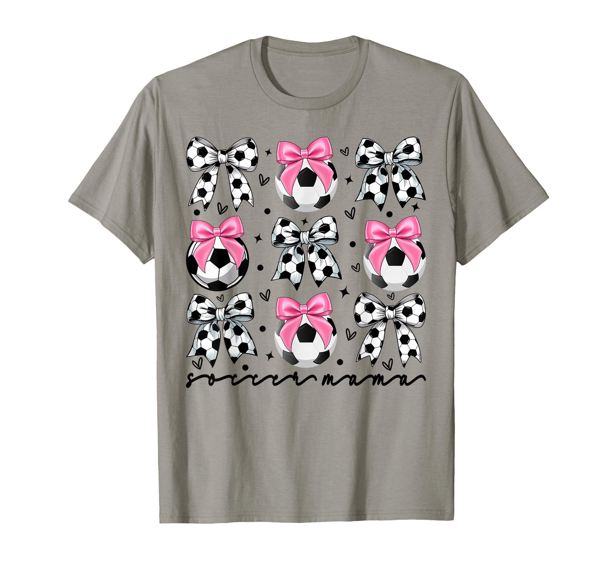 Coquette Soccer Bow Mom Soccer Mama T-Shirt - Graphic Print Men Women - T-Shirt, Sweatshirt, Hoodie