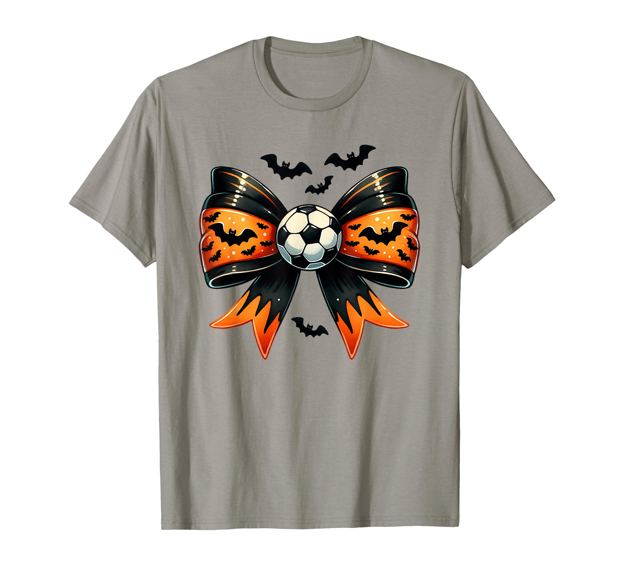 Halloween Soccer Spooky Coquette Bow T-Shirt - Streetwear Style for Adults - T-Shirt, Sweatshirt, Hoodie