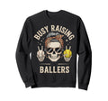 Skeleton Messy Bun Mom Raising Sweatshirt - Trendy Graphic Men Women - T-Shirt, Sweatshirt, Hoodie