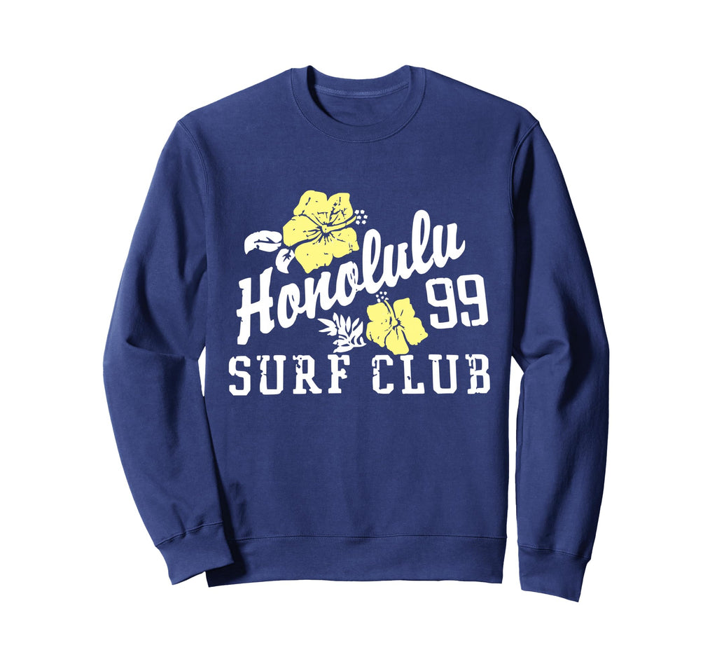 Honolulu 99 Surf Club Hibiscus Sweatshirt - Aesthetic Graphic for Adults - T-Shirt, Sweatshirt, Hoodie