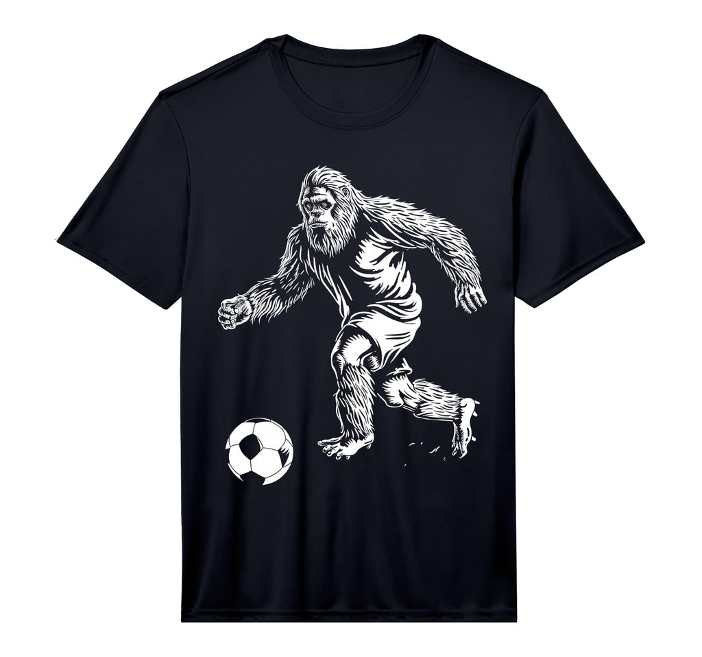 Bigfoot Playing Soccer Player Funny T-Shirt - Custom Art Print Men Women - T-Shirt, Sweatshirt, Hoodie