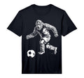Bigfoot Playing Soccer Player Funny T-Shirt - Custom Art Print Men Women - T-Shirt, Sweatshirt, Hoodie