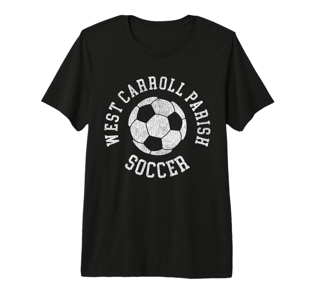 West Carroll Parish Soccer Distressed T-Shirt - Trendy Graphic Men Women - T-Shirt, Sweatshirt, Hoodie