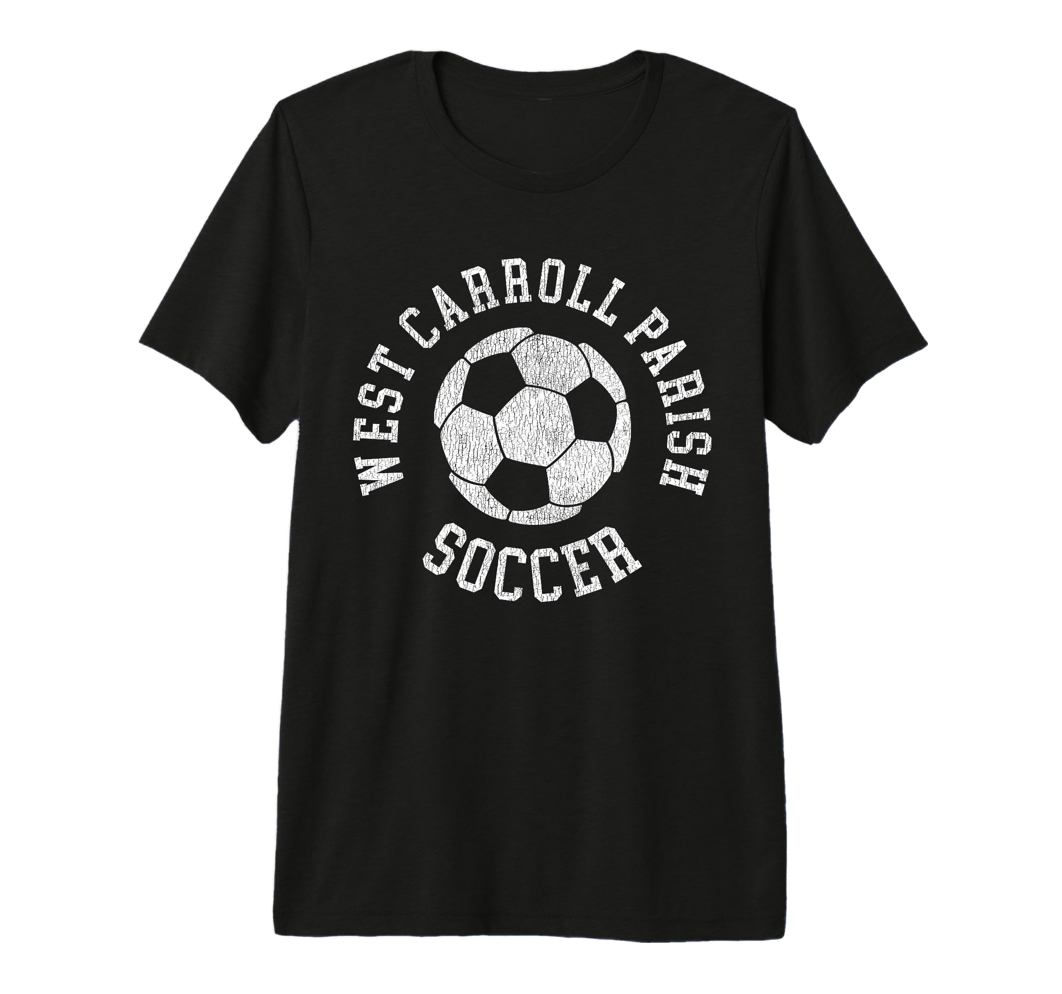 West Carroll Parish Soccer Distressed T-Shirt - Trendy Graphic Men Women - T-Shirt, Sweatshirt, Hoodie