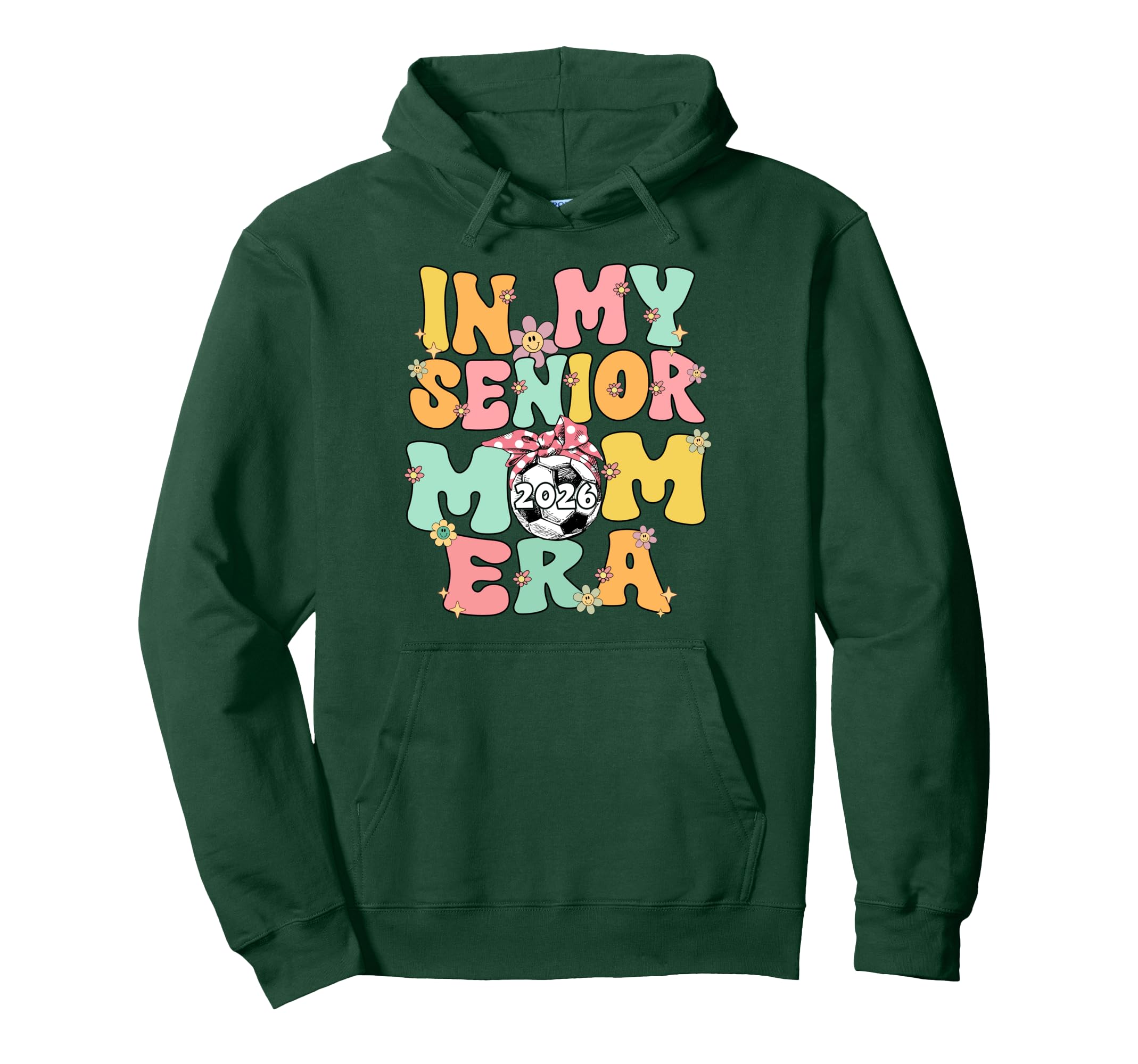 My Senior Mom Era Groovy Soccer Senior Hoodie - Minimalist Print Unisex - T-Shirt, Sweatshirt, Hoodie