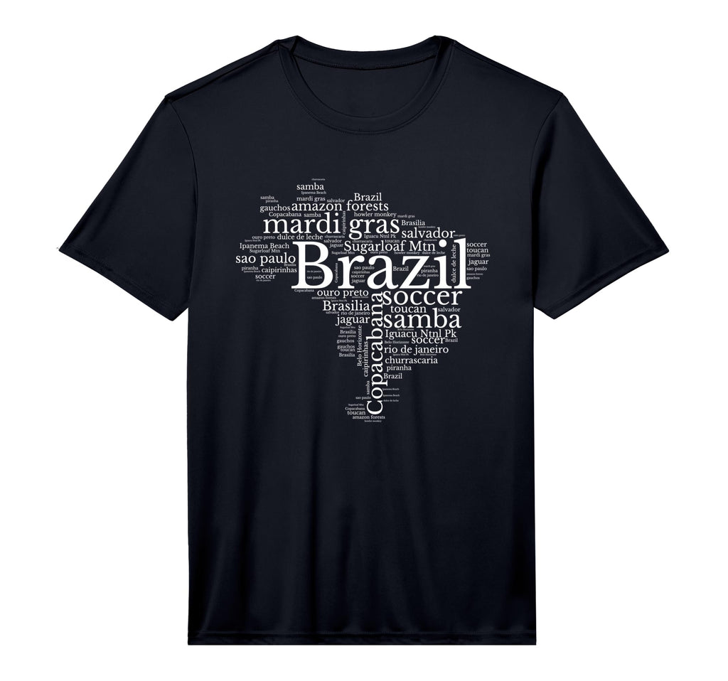 Mens Brazil Map Brazilian Soccer T-Shirt - Casual Everyday Wear Unisex - T-Shirt, Sweatshirt, Hoodie