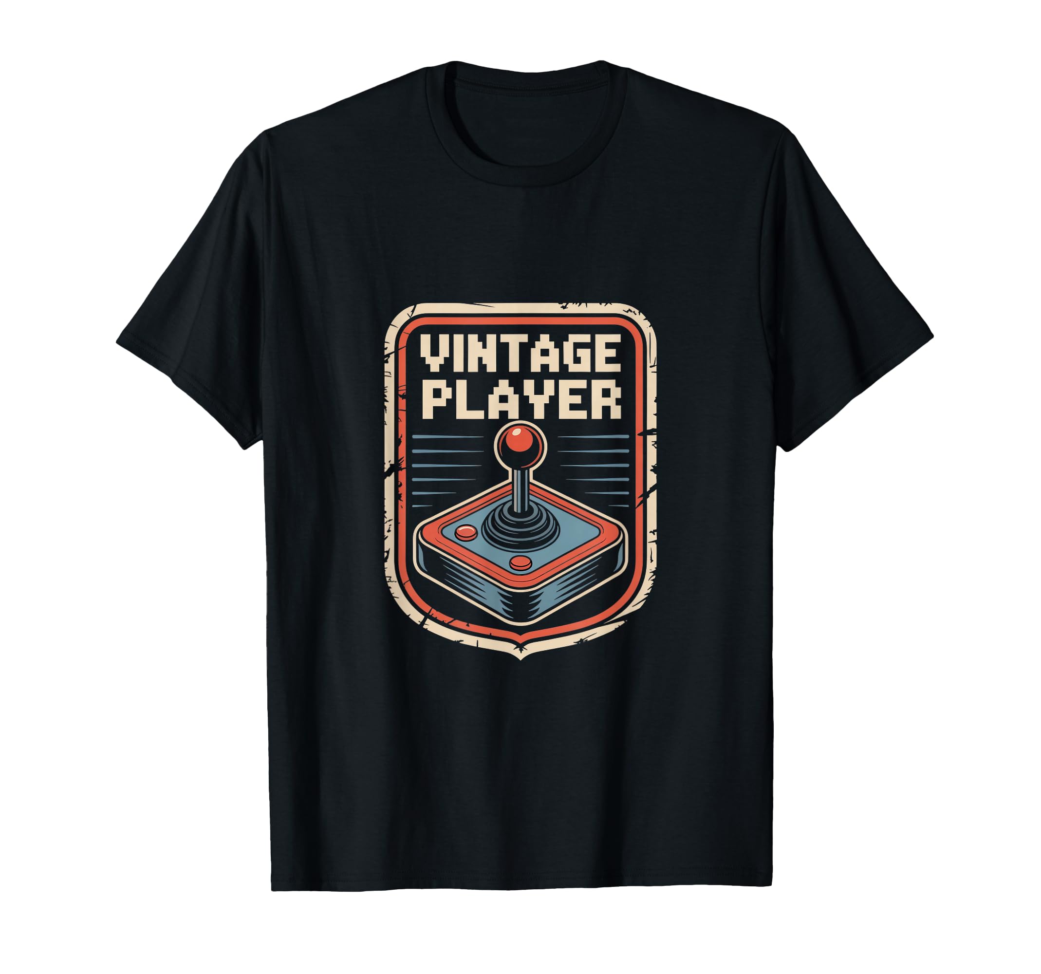 Player Arcade Joystick Gamer Badge T-Shirt - Casual Everyday Wear Unisex - T-Shirt, Sweatshirt, Hoodie