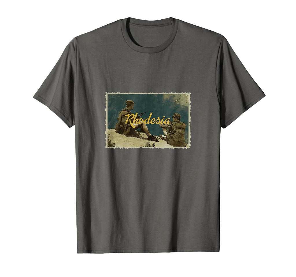 Rhodesian Postcard Soldiers Bush T-Shirt - Casual Everyday Wear for Adults - T-Shirt, Sweatshirt, Hoodie